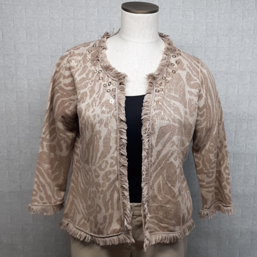 Chico's Cheetah Print Cardigan